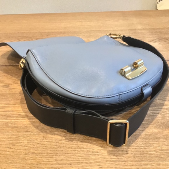 FURLA Badger Panel Saddle Shoulder Bag In Dolomia - Picture 6 of 12